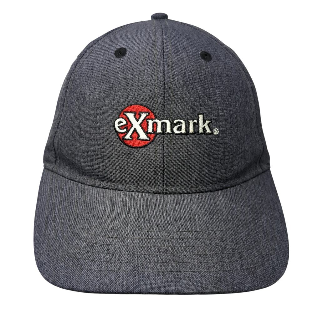 eXmark Strapback Baseball Cap Gray One Size Adjustable Embroidered 4imprint